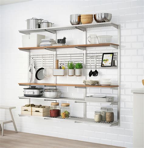 Ikea Kungsfors Kitchen Shelving Open Exposed Shelving Has Been A Growing Trend For A Few Years