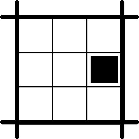 Square Layouting With Black Square In East Area Vector Svg Icon Svg Repo