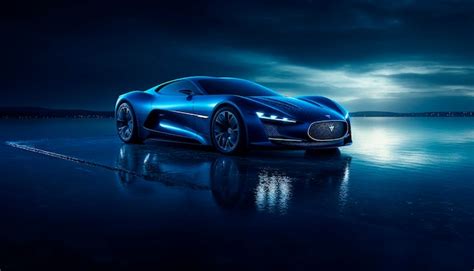 Premium AI Image | A blue car with the number 2 on the front.