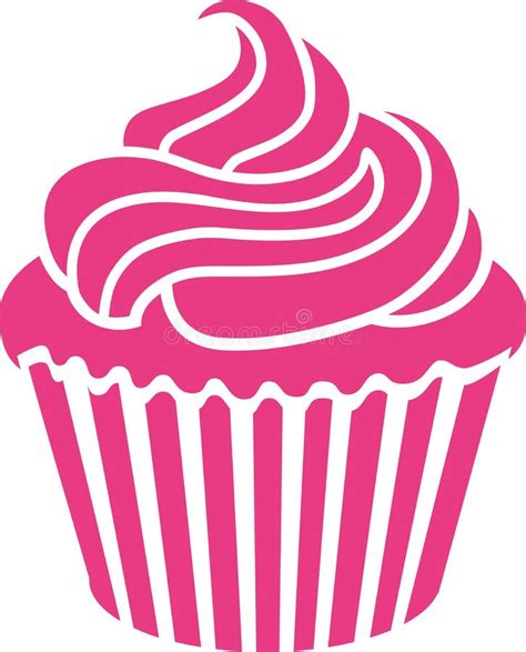 Pink Cupcake Vector Stock Vector Illustration Of Vector