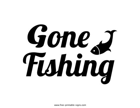 Gone Fishing Sign Printable