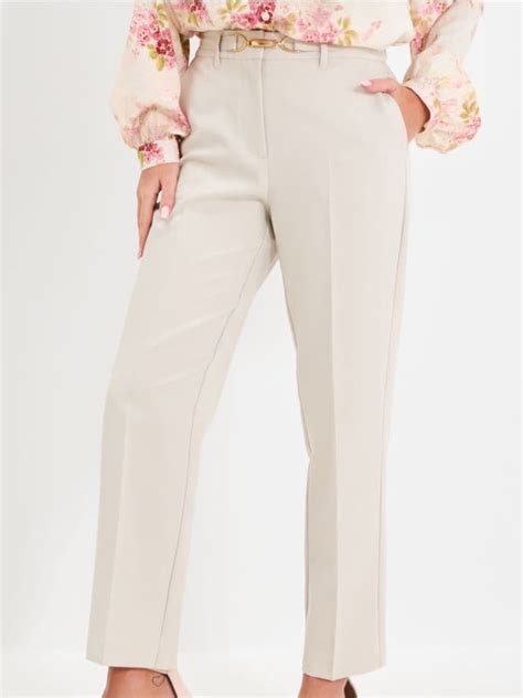 Pantaloni cu dungă Culoare nude SINSAY EP X