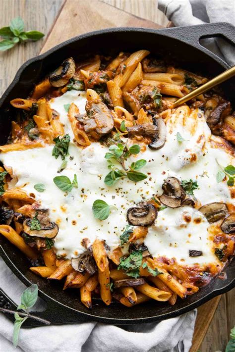 Mushroom And Spinach Pasta Bake Jar Of Lemons