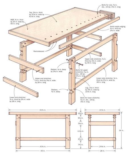 Concept 70 Of Ideal Workbench Dimensions Eliseyiis