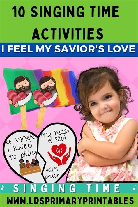 Primary Singing Time Activities For LDS Primary Song I Feel My Savior