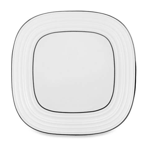 Mikasa Swirl Square Banded White Dinner Plate 1 Ct Shipt