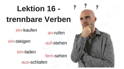 Deutschkurs A Lektion Trennbare Verben Youtube