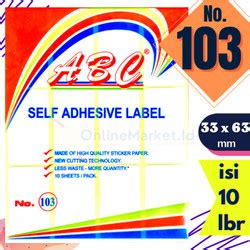 Jual Label 103 Sticker Undangan 120 Label Pack 3 X 6 4 Cm Kota