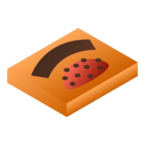 Premium Vector Orange Chocolate Box Icon Isometric Of Orange