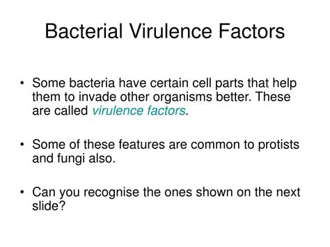 Ppt Bacterial Virulence Factors Powerpoint Presentation Free