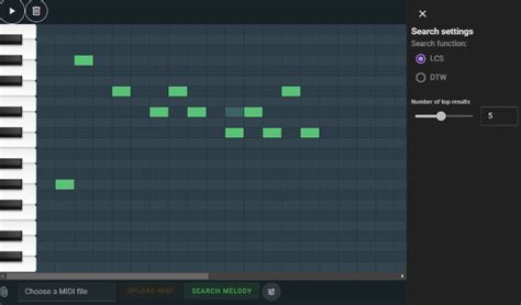 Midi Melody Similarity Search Web App Built With Vue Js And Vuetify