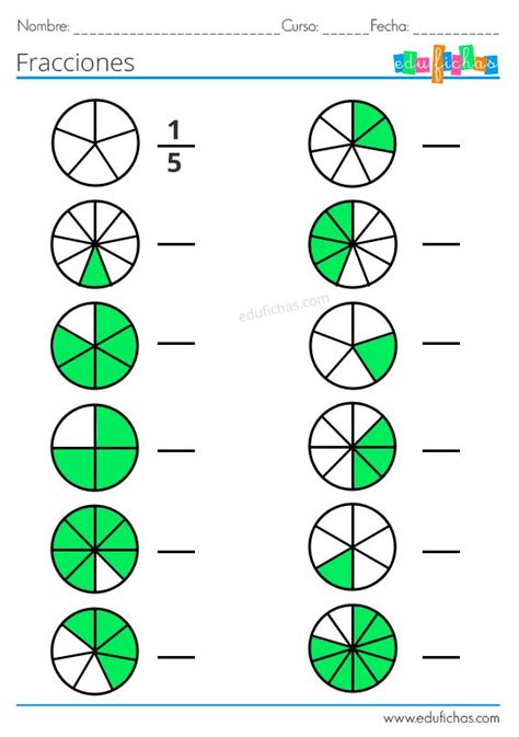 Fichas Ejercicios De Fracciones Con Figuras 2 Imagenes Educativas