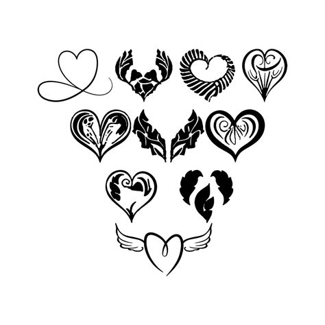 10heart Svg Bundle Heart Svg Hand Drawn Heart Svg Open Heart Svg