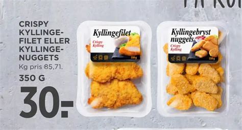 Crispy Kyllinge Filet Eller Kyllinge Nuggets Tilbud Hos Meny