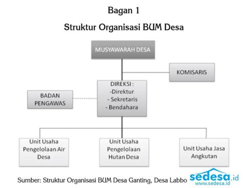 Contoh Struktur BUMDes beserta penjelasan Jobdeskripsi - sedesa.id