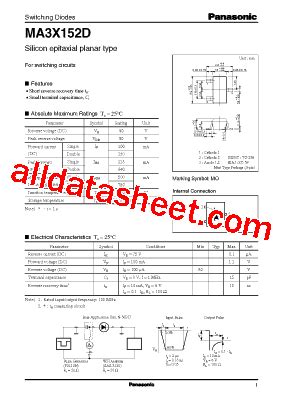 MA152WA データシート PDF Panasonic Semiconductor