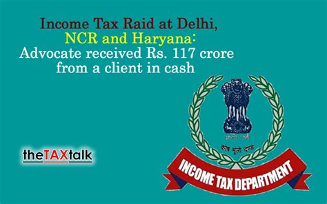 Income Tax Raid At Delhi Ncr And Haryana Advocate Rec