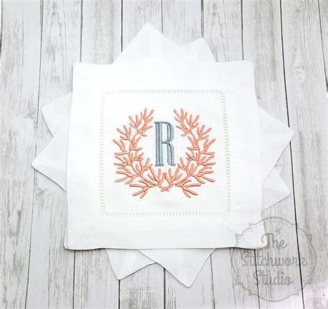 Monogram Cocktail Napkin Personalized Cocktail Napkin Etsy Monogram