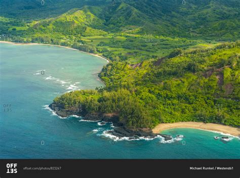 Hawaii Kauai Aerial Of The Na Pali Coast Na Pali Coast State