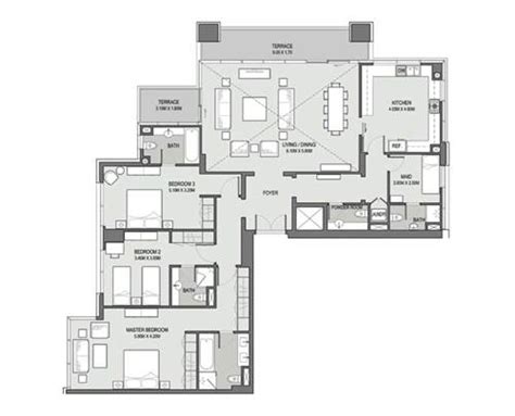 Bellevue Towers Floor Plan | Dubai Properties