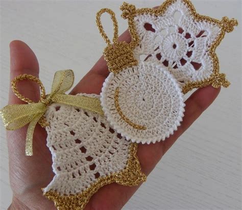 Crochet Christmas Decorations Set Of 10 Pieces Etsy Decorazioni