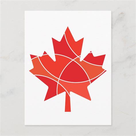 Canadian Maple Leaf Design Postcard Zazzle Canadian Maple Leaf