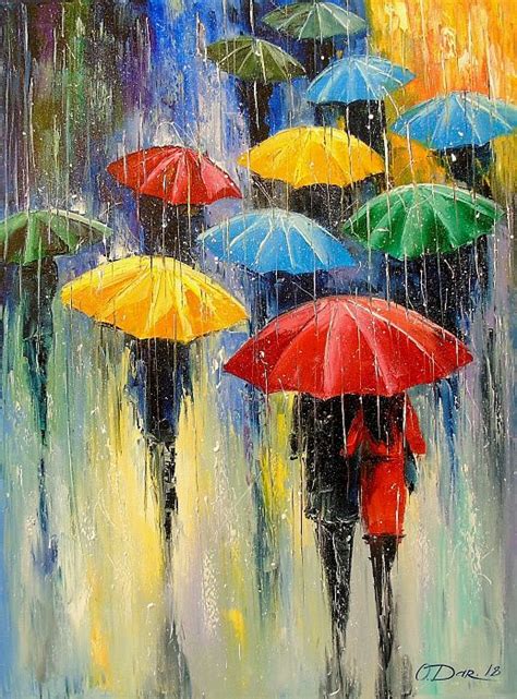 Olha Darchuk Rain Arte Abstracto Pintura Arte Abstracto Sobre