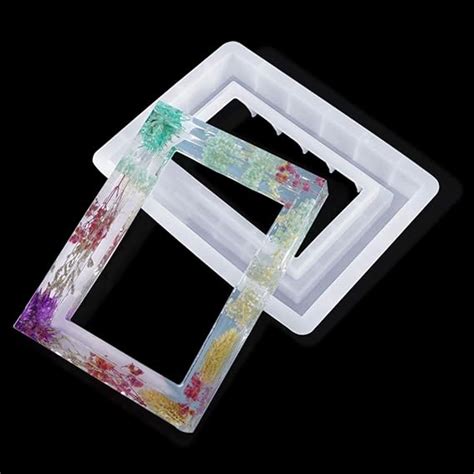 Isuperb Epoxy Resin Mold Rectangle Photo Frame Mold Silicone Mold Resin Casting Mold