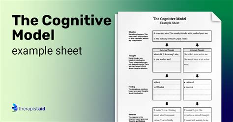 Cbt Example And Practice Sheet Worksheet Therapist Aid