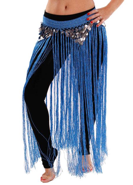 Belly Dance Fringed Skirt With Coins Missbellydance