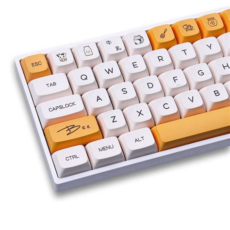 Buy Keys Pbt Keycaps Dye Sub Xda Profile Milk And Honey Keycaps