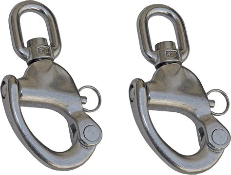 Set Of 2 3 1 2 Eye Swivel Snap Shackle For Sailboat 316 Stainless