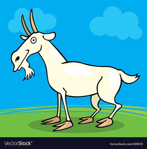 Cartoon Goat Royalty Free Vector Image Vectorstock