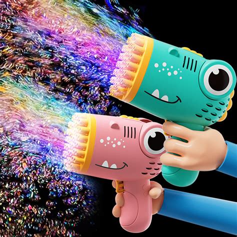 Seahorse Electric Bubble Machine Toy Automatic Soap Blower With Light