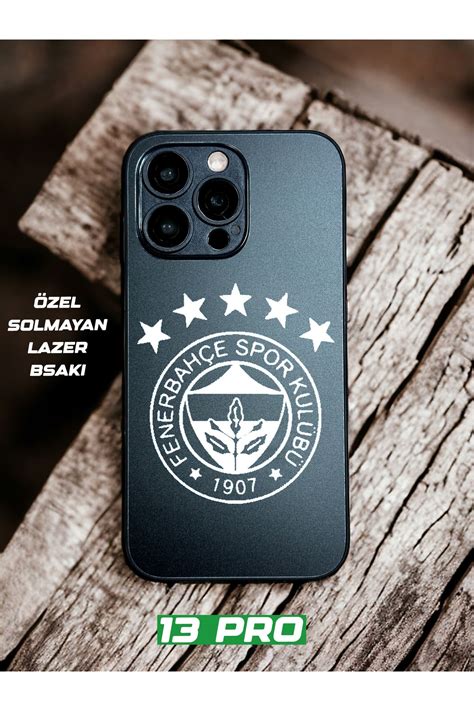 bestcase iPhone 13 Pro Uyumlu Fenerbahçeli Taraftar Kılıfı Siyah Lazer