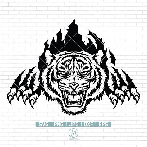 Tiger Scratch Svg Tiger Claw Svg Tiger Svg Tiger Decals Etsy Canada