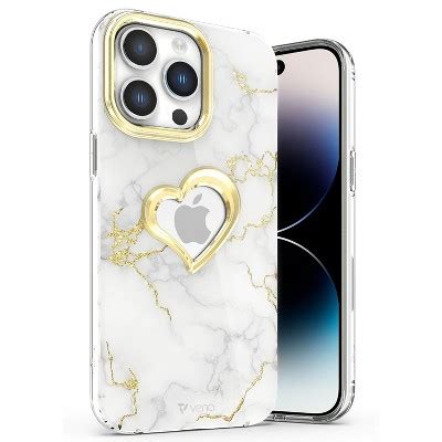 Vena Vlove Glitter Heart Case For Apple Iphone 14 Pro Max White