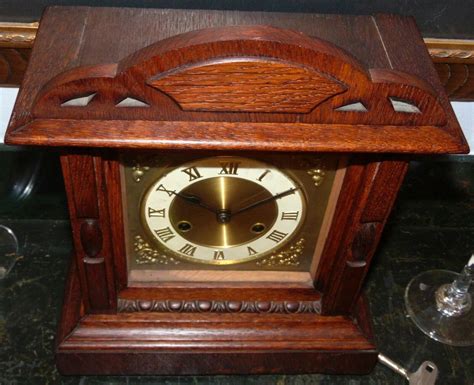 Antique German Mantel Clock Philipp Haas S Hne Black Forest Key