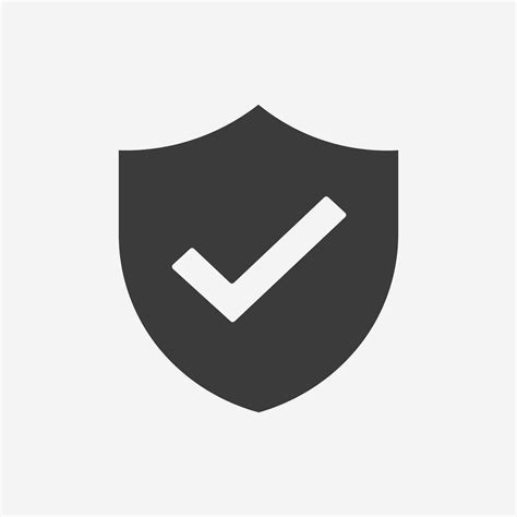 Shield, check mark icon vector. Security, Protection symbol 25681491
