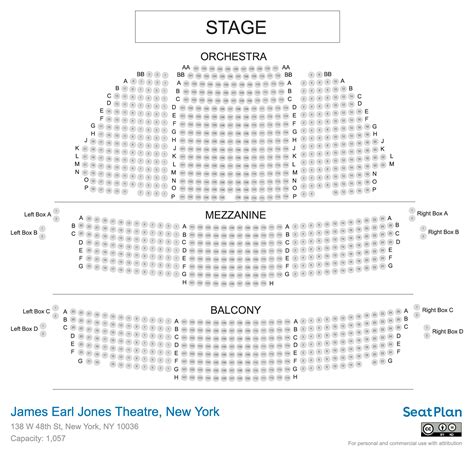 James Earl Jones Theatre New York Seating Chart And Seat View Photos Seatplan