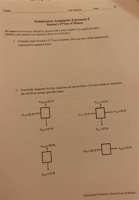 Solved Date Name Lab Section Prelaboratory Assignment Chegg