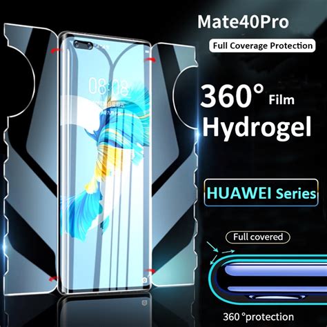 360 Full Cover Hydrogel Film For Huawei P50 P40 P30 Pro Mate 30 40 Pro