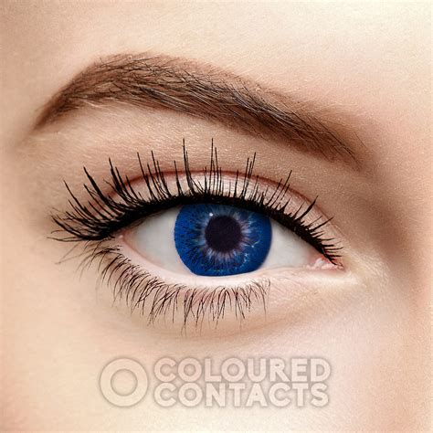 Two Tone Natural Blue Colored Contact Lenses Electric Blue Lens