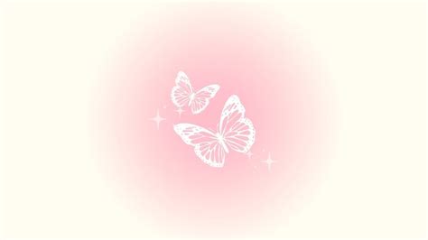 Butterfly Desktop Wallpaper Soft Aesthetic Art