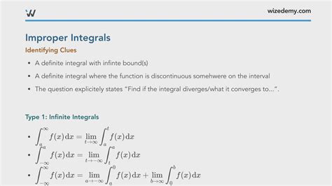 Improper Integrals Wize University Calculus 2 Textbook Wizeprep