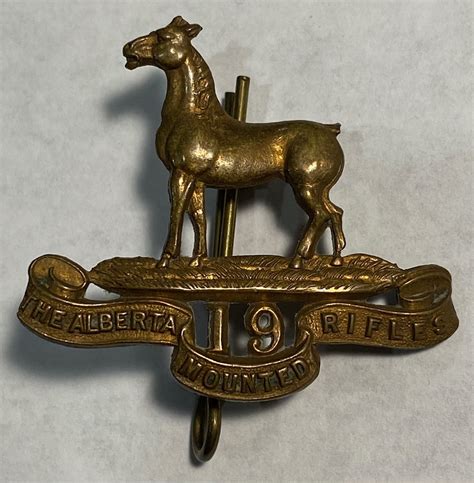 Canada Alberta Mounted Rifles 19 Collar Badge London Coin Centre Inc