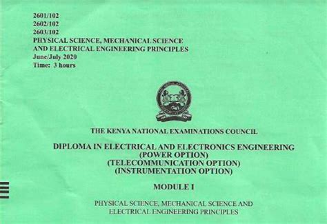 Physical Science Mechanical Science And Electrical Engineering Principles