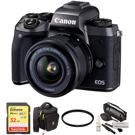 Canon EOS M5 Mirrorless Digital Camera With 15 45mm Lens And