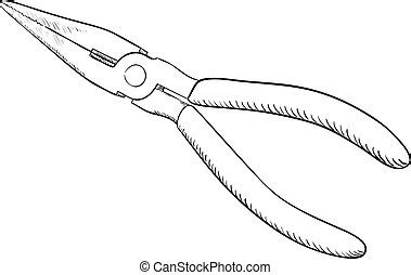 Long nose pliers Vector Clip Art Royalty Free. 11 Long nose pliers ...