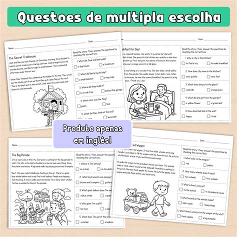 Interpretação De Texto Inglês - 20 Atividades de Interpretação de Texto em Inglês - Reading ...